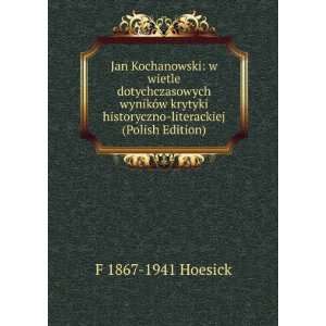  Jan Kochanowski w wietle dotychczasowych wynikÃ³w 