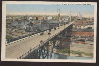 Postcard YOUNGSTOWN OH Market Street Bridge View 1910s  