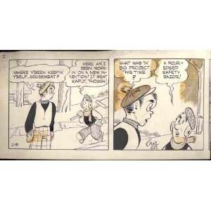  HAROLD TEEN ORIGINAL COMIC STRIP ART BY CARL ED 1956 