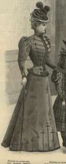 MODE ILLUSTREE PATTERN Oct 3,1897 WALKING DRESS  