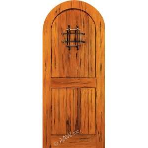   Solid Wood Arched Top Door with Operable Speakeasy