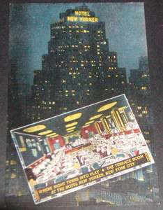 Linen Hotel New Yorker Night View and Terrace Room Postcard  