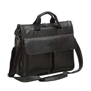  Bellino Minimalist Design Leather Briefcase Bag  Black 