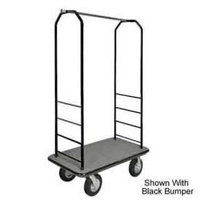  Easy Mover Bellman Cart Black, Gray Carpet, Gray Bumper, 8 