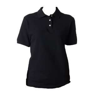  Anvil 8680 Classic Fit Ladies Pique Sport Shirt (Black 
