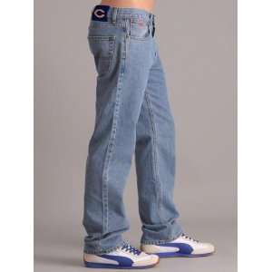   Bears Light Wash Tailgater Relaxed Fit Denim Jeans: Sports & Outdoors