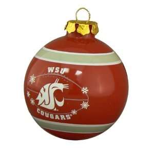 Holiday Ball Wsu Cougars Ornament 