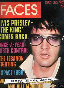 ELVIS PRESLEY FACES Magazine December 1975 Very COOL  