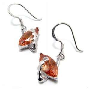   Zircon Inlaid 925 Silver Platinum Plated Earrings 