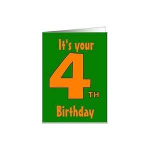  4 Year Old Birthday Card   Number 4 Card Toys & Games
