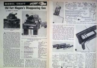 1730 FORT NIAGARA DISAPPEARING GUN/HOWITZER/CANNON PLAN  