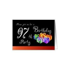  97th Birthday Party Invitation   Gifts Card: Toys & Games