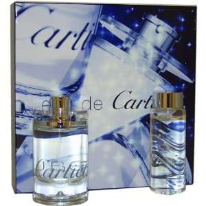 Eau De Cartier by Cartier for Unisex Gift Set 3.3 Ounce EDT Spray, 3.3 