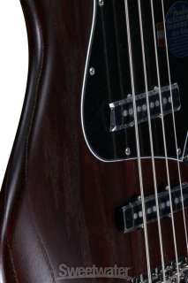 Fender American Standard Hand Stained Ash Jazz Bass (Mahogany Stain 