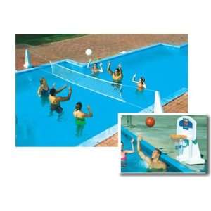   In Ground Swimming Pool Volleyball & Basketball Game: Home Improvement