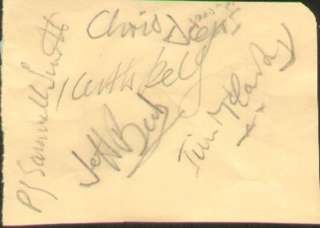 THE YARDBIRDS (c1965 with Jeff Beck) SIGNED AUTOGRAPHS  