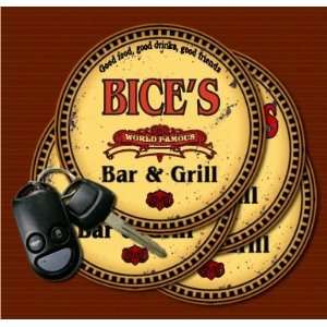  BICES Family Name Bar & Grill Coasters: Kitchen & Dining