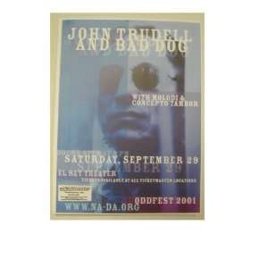    John Trudell and Bad Dog Handbill Poster Face Shot 