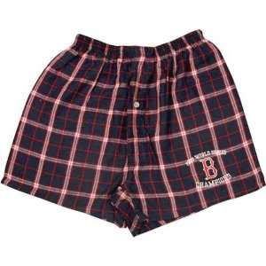   World Series Champions Crossover Plaid Flannel Boxer Shorts: Sports