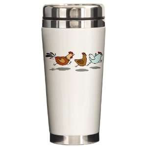  Chicken Race Chicken Ceramic Travel Mug by CafePress: Home 