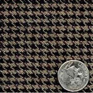  60 Wide Black/Sage Wool Houndstooth Fabric By The Yard 