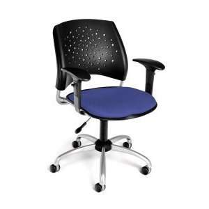   Colonial Blue Modern Stars Swivel Chair 326 AA3 2204