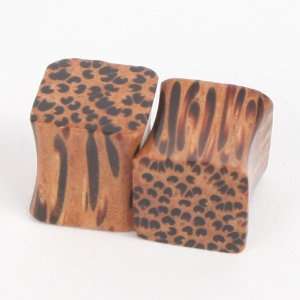   Speckled Double Flared Wood Plug, in 5/8 (Gauge), Sold Individually