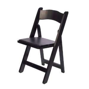  Black Wood Folding Chairs (4 chairs): Home & Kitchen