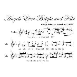   Fair Handel Easy Violin Sheet Music George Friedrich Handel Books
