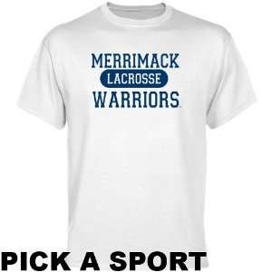 Merrimack College Warriors White Custom Sport T shirt 