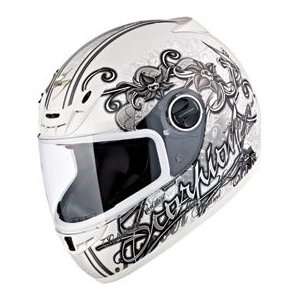   400 Ann Ladies Motorcycle Helmet Ladies Small Pearl White: Automotive
