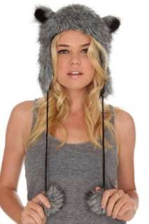  Grey Wolf Fur Hat: Clothing