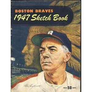  Boston Braves Original 1947 Sketch Book Rare   MLB Books 
