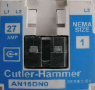 Cutler Hammer AN16DNO SIZE 1 3P Starter 208V Coil Used  