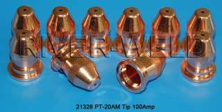10pcs Tip 100Amp PT 20AM plasma Cutter consumable 21328  