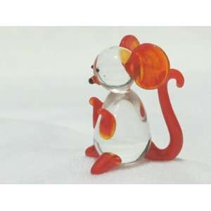  Collectibles Crystal Figurines Red Mouse 