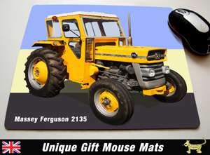 Exclusive Classic Yellow Massey Ferguson 2135 Tractor Mouse Mat  