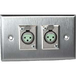  Single Gang Stainless Steel Wall Plate 2) Switchcraft D3F 
