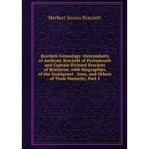  and Others of Their Posterity, Part 1 Herbert Ierson Brackett Books