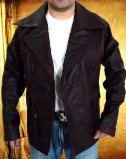 Robot Del Spooner Distress Leather Jacket / Coat  
