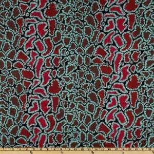  44 Wide Python Scales Black Fabric By The Yard: Arts 