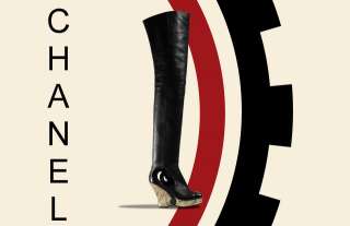 new RRP $2250 AUTHENTIC CHANEL OVER THE KNEE BOOTS 40  