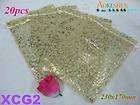 20 Pink Gold Top Organza Jewelry Gift Bags 7x9 XCC10  