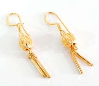 QUALITY 18k 22k 24k Pure Yellow Real Gold Plate Jewelry EARRINGS DROP 