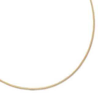22 Karat Gold Plated Sterling Silver Chain Round Omega  