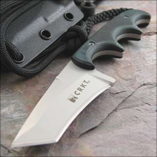   Minimalist Green Black Micarta Scales Tanto Neck Knife NEW!!! 2386