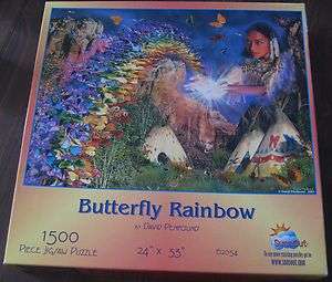   Jigsaw Puzzle Butterfly Rainbow by David Penfound 24x33 Complete