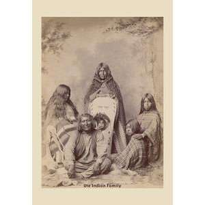  Vintage Art Ute Indian Family   12463 6