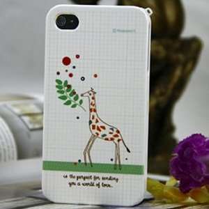  Cute iPhone 4 4s Front and Back Case Giraffe Design 
