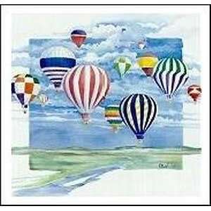  Paul Brent   Balloons Pink And White Stripes Canvas: Home 